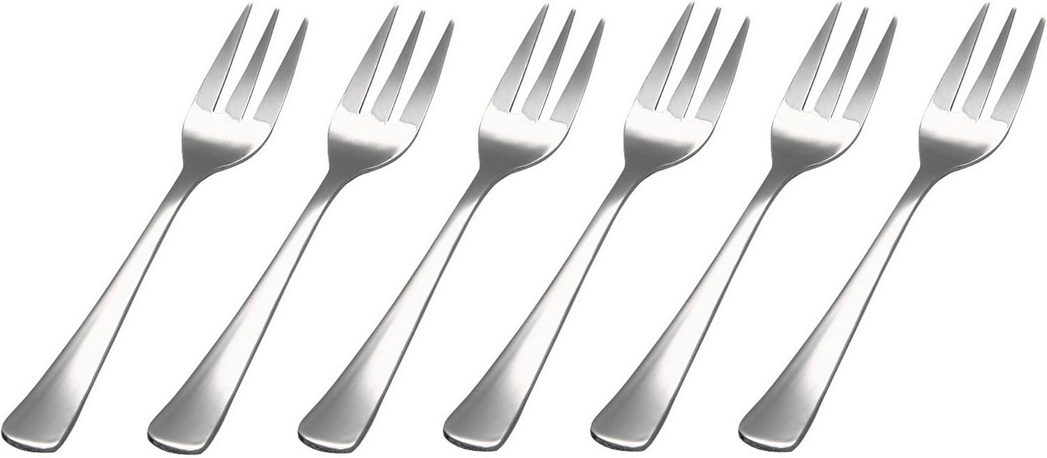 GRÄWE® 6 x Kuchengabel Edelstahl, Serie Würzburg