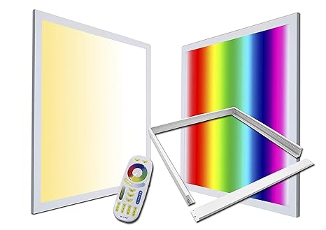 LED Panel RGB + CCT 60x60 IP65 Feuchtraum WhiteRainbow 36 Watt warmweiß/kaltweiß dimmbar und alle RGB Farben mit Fernbedienun