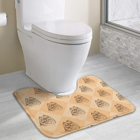 Amazon Co Jp ポメラニアン 犬 可愛い トイレマット U形マット シンプル 浴室足ふきマット 滑り止め 吸水 速乾 柔らか質感 ホーム キッチン