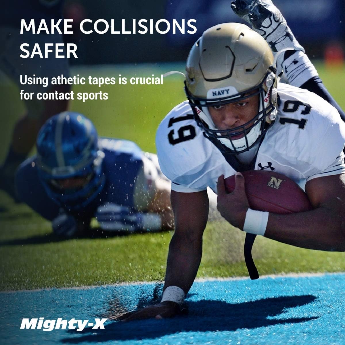 Mighty-X White Athletic Tape + PreWrap - 4 Pack - Easy to Tear with No Sticky Residue - Used as: Ankle Tape, Climbing Tape, Boxing Tape - Sports Tape Athletic - 1.5in x 45ft: Sports & Outdoors