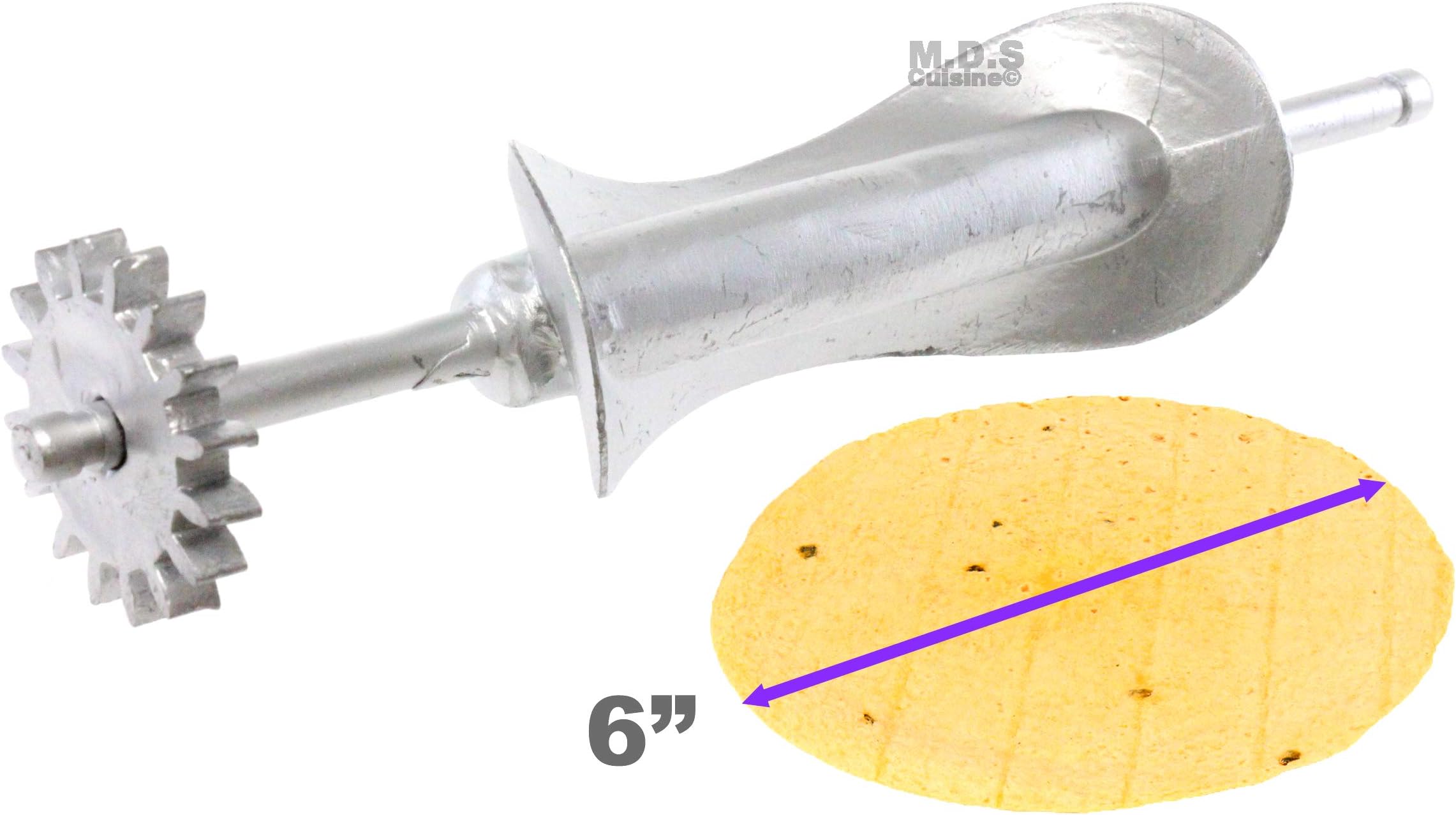 Tortilla Cutter Roller Blades Aluminum Manual Electric Tortillador Homemade Tortillalero Huarache Huarachera Machinera Replacement Cutters (6" Tortilla Cutter)