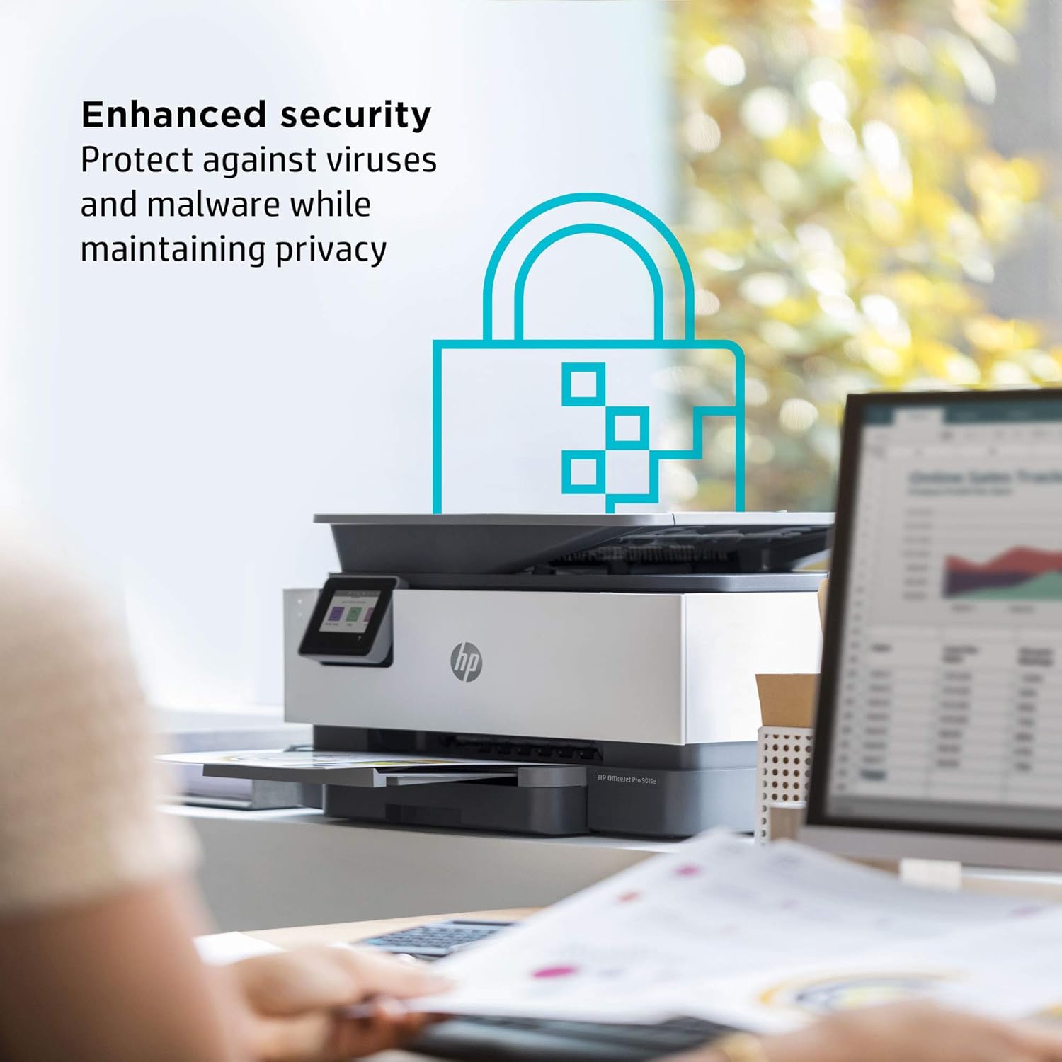 HP Officejet Pro 9015E All-in-One Wireless Color Printer, with Bonus 6 Months Free Instant Ink Thru (1G5L3A): Electronics