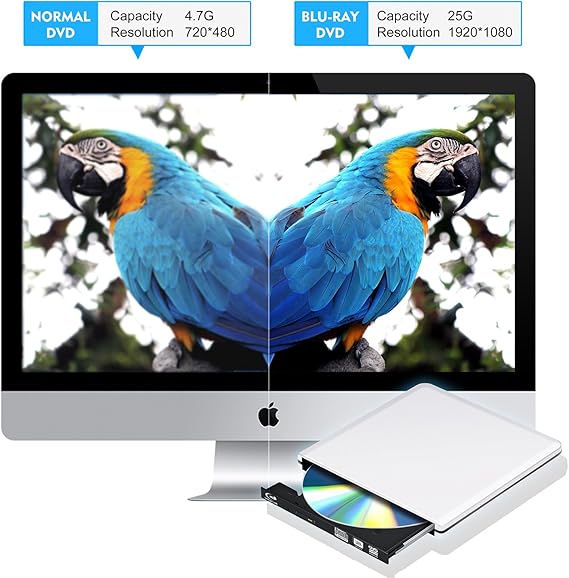 Lector grabador Blu Ray externo 3d, usb 3.0 portable unidad Blu-ray