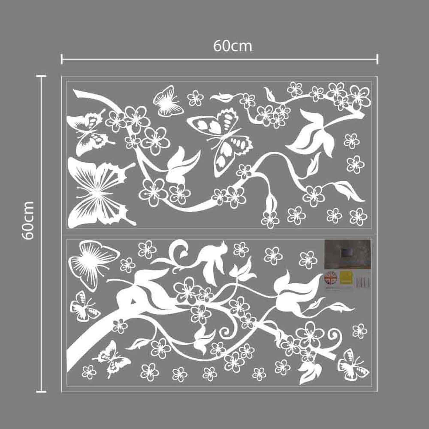 Walplus 120 x 95 cm "Butterflies Vine Plus Dream Quote" Removable Christmas Wall Stickers Murals Nursery Office Home Decoration - Image 5