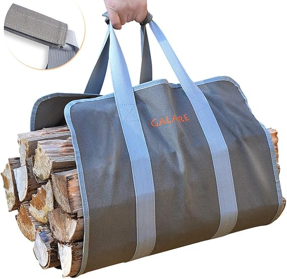 GALAFIRE Wood Carrier for Firewood with Handles, Canvas Firewood Sling Premium
