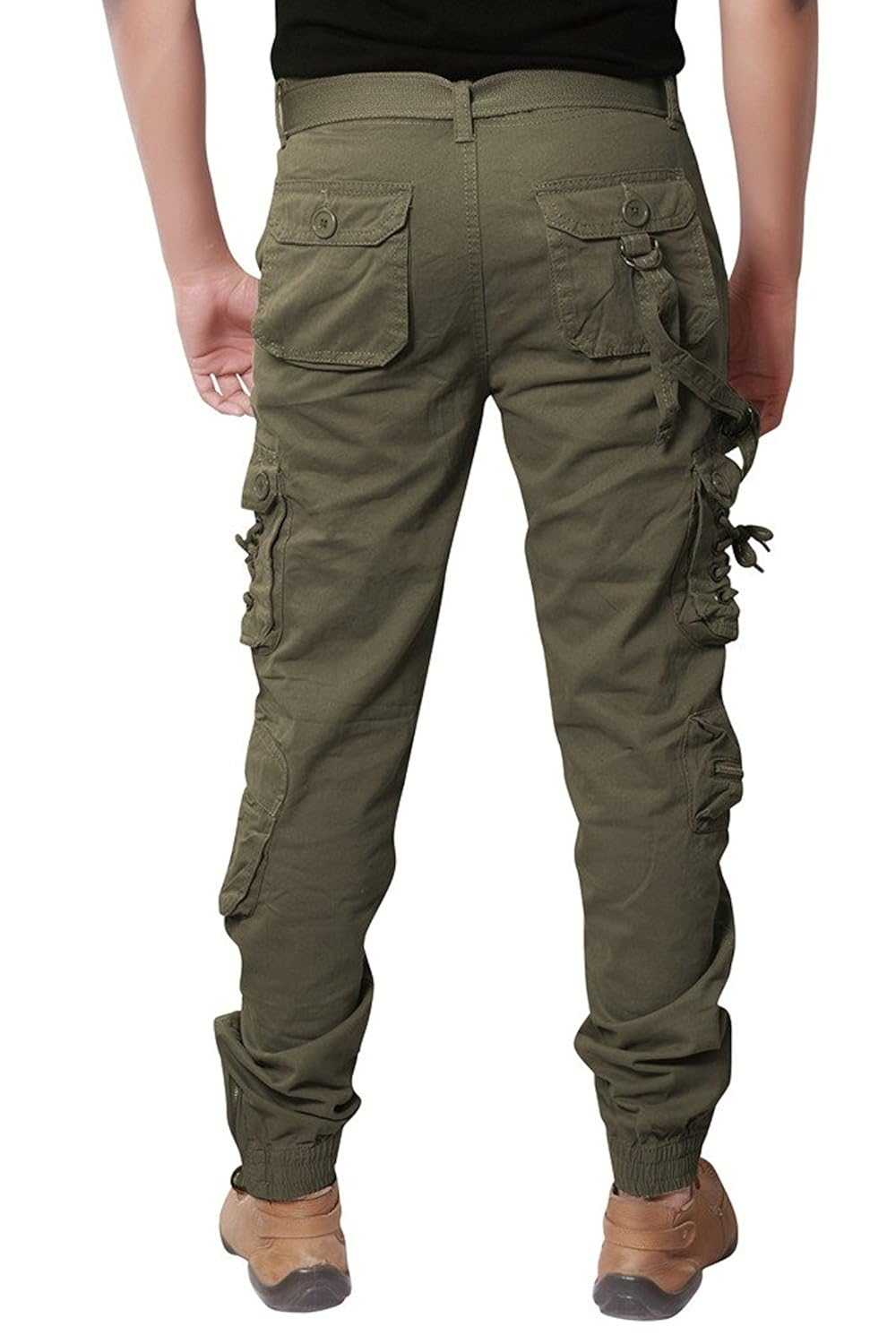 verticals men's cotton dori style relaxed fit zipper cargo pants