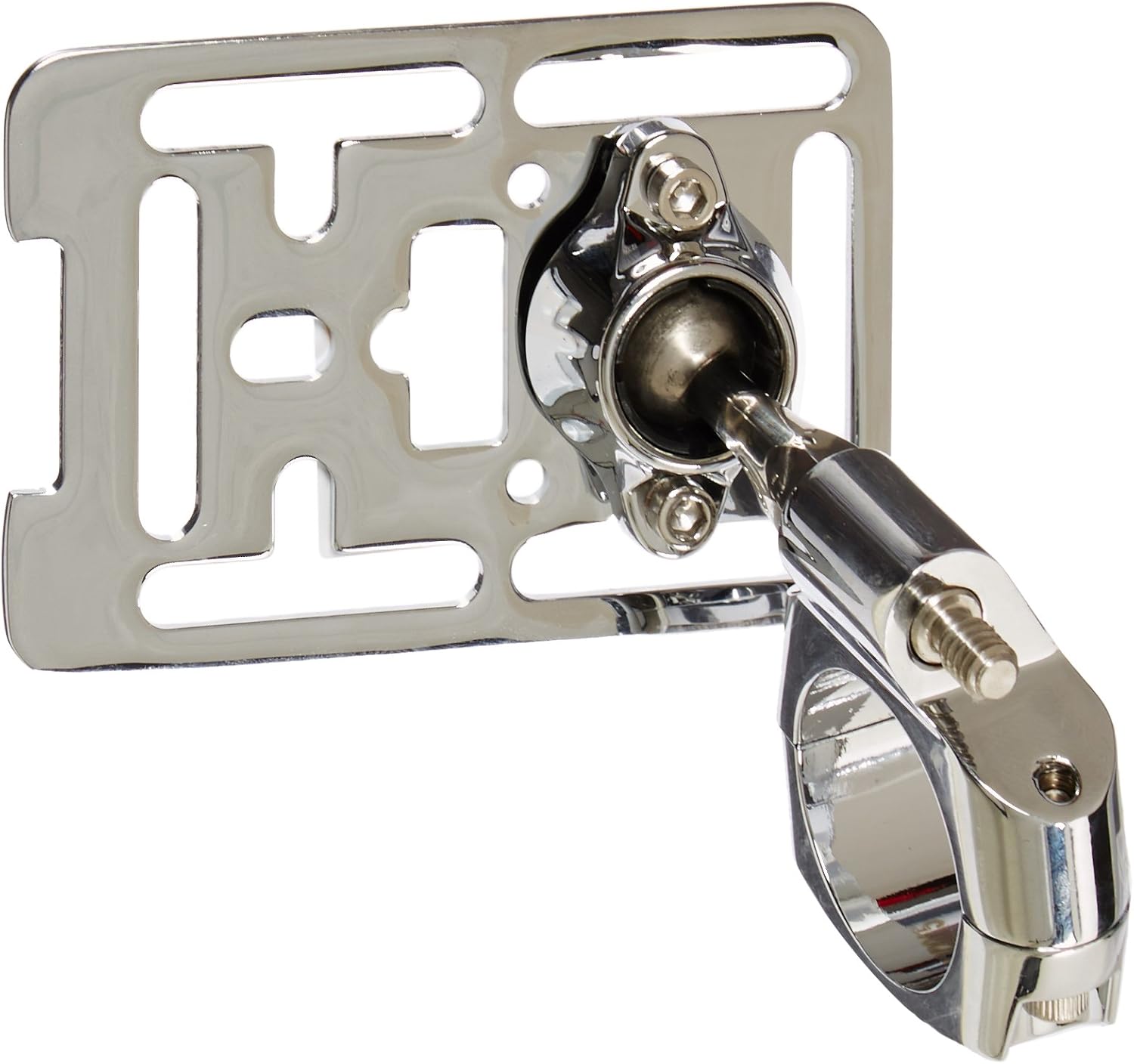 Kuryakyn 1681 Premium XL Handlebar Accessory Mount, Universal Fit for Motorcycles with 1-1/4" Diameter Bars, Chrome Mount with Chrome Pivot Plate: Automotive