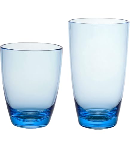 Amazon.com | QGoods QG 14 oz. Acrylic Plastic Double Old Fashioned Tumbler  Set of 6 Clear CG142-CL: Old Fashioned Glasses