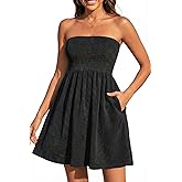 Yonique Women Terry Cloth Cover up - Strapless Beach Cover Up Tube Top with Pockets