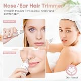 Paonies Ear Nose Hair Trimmer Clipper IPX7 Waterproof Dual Edge Blades view 2
