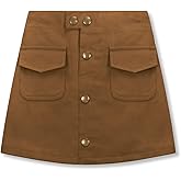 Girls and Toddlers Corduroy Skirt – Soft Cotton Mini with Pockets Khaki