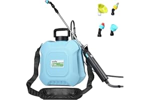 WEEFLOS Battery Powered Sprayer 2 Gallon, Electric Sprayer with Retractable Wand & 4 Mist Nozzles & USB Rechargeable Handle, Water Spray Pump Sprayers for Planting Lawn Yard Garden