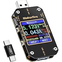 MakerHawk USB Multimeter USB Voltmeter Ammeter Load Tester USB Voltage Current PD Battery Power Capacity Charger Digital Type