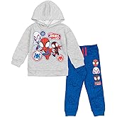 Marvel Spidey and His Amazing Friends Fleece Pullover Hoodie and Pants Outfit Set Toddler to Little Kid Sizes (2T - 7-8)