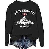 Swiss Travel Sweatshirt Swiss Travel Hoodie Switzerland Vacations Long Sleeve for women men
