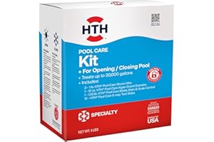 HTH 91022 Swimming Pool Care Kit, Opening and Closing Swimming Pool Supplies, 4 lbs