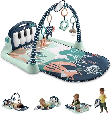 Piano de Ginásio Kick & Play para Bebé, Navy Fawn