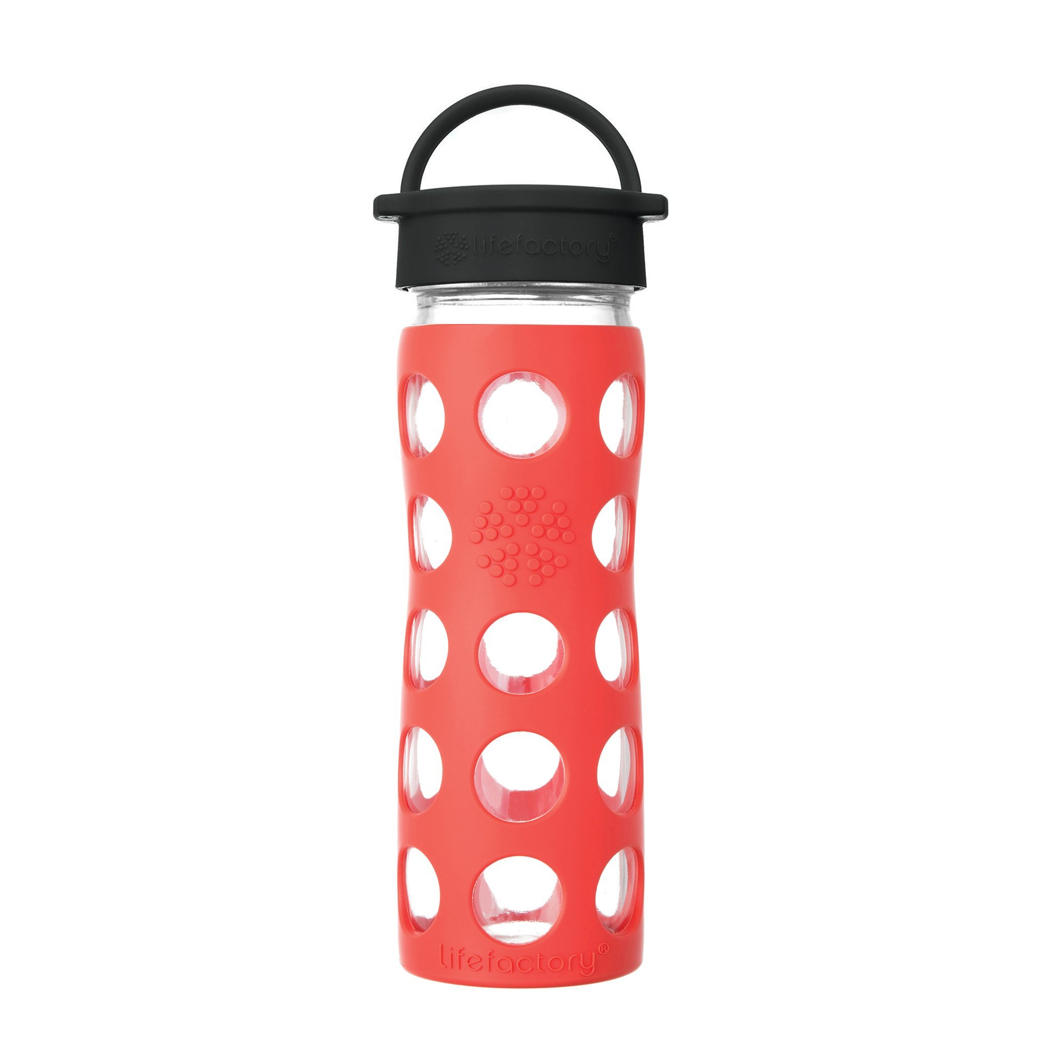 Lifefactory Glass Hydration Bottle Poppy 475 ml