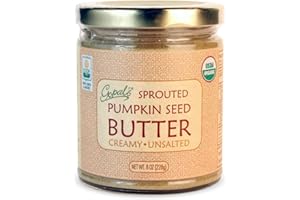 GOPAL'S Gopal’s Sprouted Organic Raw Pumpkin Seed Butter, 100% Gluten-Free (Unsalted) 8 Ounces | Keto, Paleo and Whole 30-Friendly