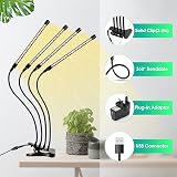 Wolezek Grow Lights for Indoor Plants 80 LED 4 Heads Full Spectrum 360° view 5