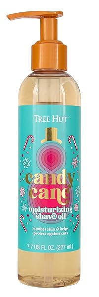 TREE HUT BARE CANDY CANE HYDRATING & MOISTURIZING SHAVE OIL, 7.7 FL OZ.