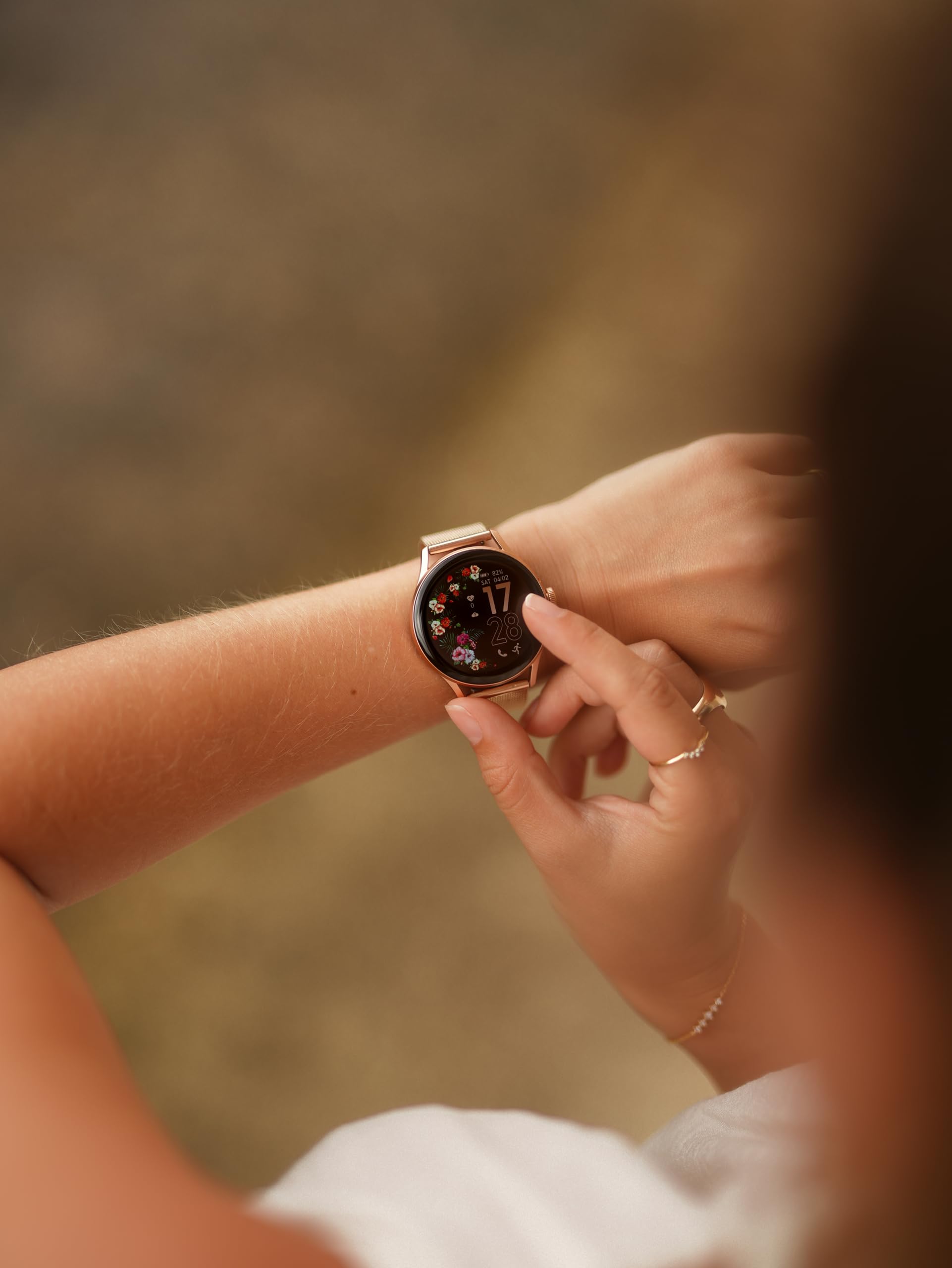 ICE-WATCH – Ice smart 2.0 – Runde Roségold-Smartwatch für Damen mit Metallarmband – 023394 (1,20 Zoll)