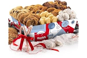 DAVID'S COOKIES David Cookies Gift Basket for Families - Large Crate Assorted Cookies and Brownies for Snack and Sharing - Deliciously Flavored Cookies and Brownies with Finest Ingredients - Gourmet Food Gift Basket