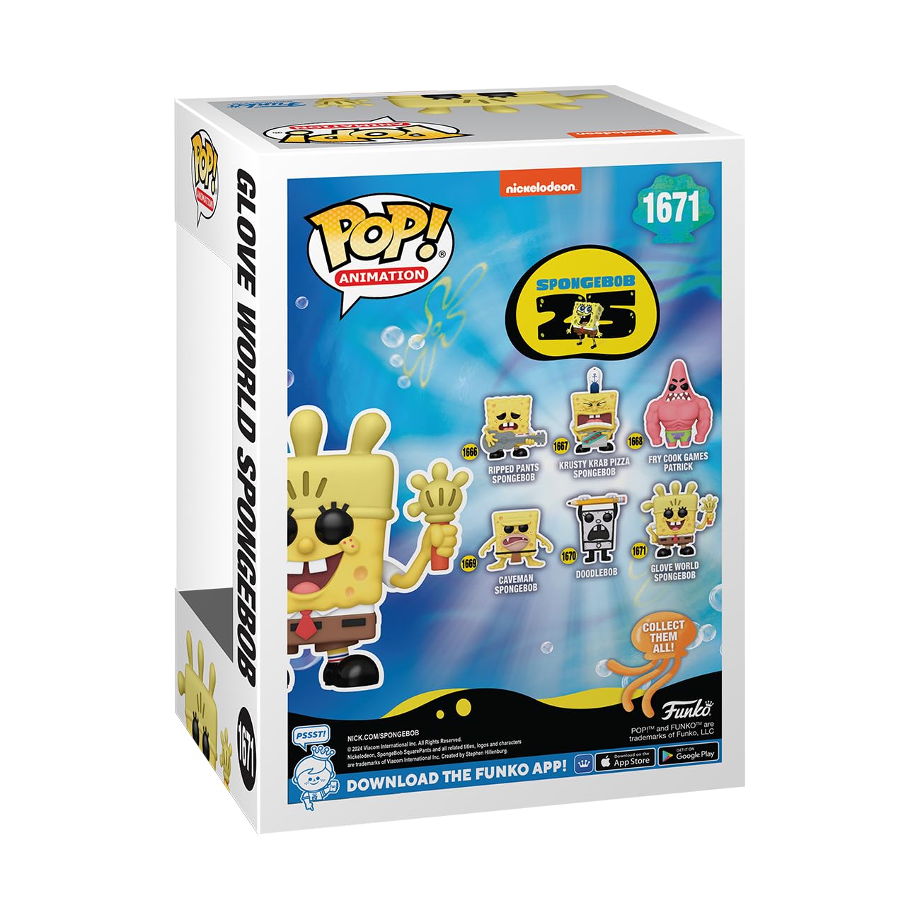 Funko POP! TV: Spongebob Squarepants 25th Anniversary - Spongebob Squarepants with Glove Light - Collectable Vinyl Figure - Gift Idea - Official Merchandise - for Kids & Adults - TV Fans