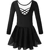 LMCOB Ballet Leotards for Girls Ballet Dance Dresses Criss-Cross Back Dance Leotards Girls Ballerina Dance Outfits