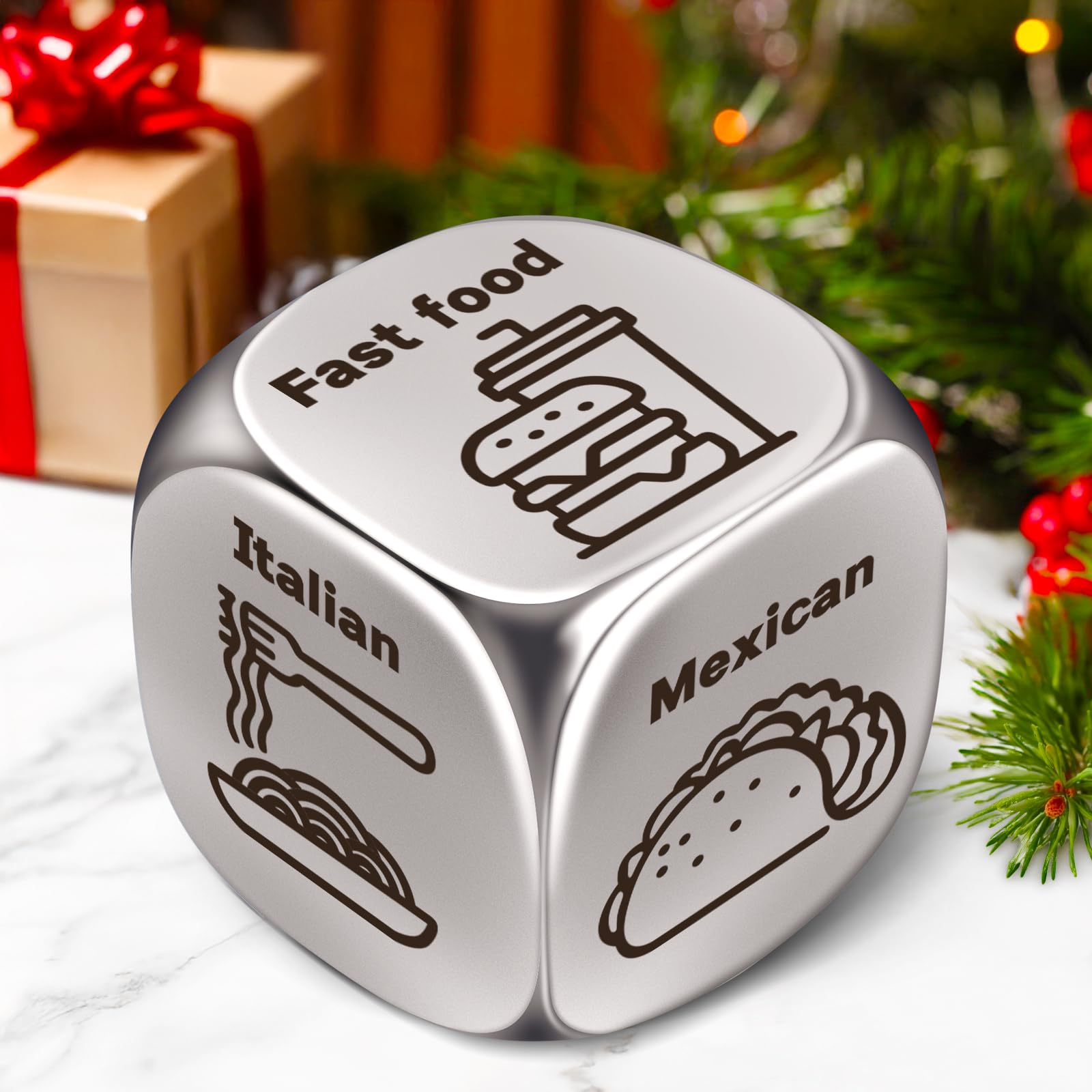Boo Basket Stuffers, Winzwon Funny Gifts for Him Her Boyfriend Girlfriend, Date Night Couple Gifts, Food Decision Dice Anniversary Wedding Valentines Birthday Christmas Stocking Stuffers for Men Women