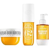 SOL DE JANEIRO Firming Body Bundle | Brazilian Bum Bum Cream, Bum Bum Body Firmeza Oil, and Cheirosa 62 Hair & Body Perfume Mist | Full Size Trio | Amazon Exclusive