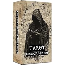 BAIYOOBAI Jeu de cartes de tarot gothique sombre, unique, cartes de tarot pour débutants, cartes de tarot avec livre d'accompagnement, jeu de cartes de tarot de style dark fantasy, outil de divination