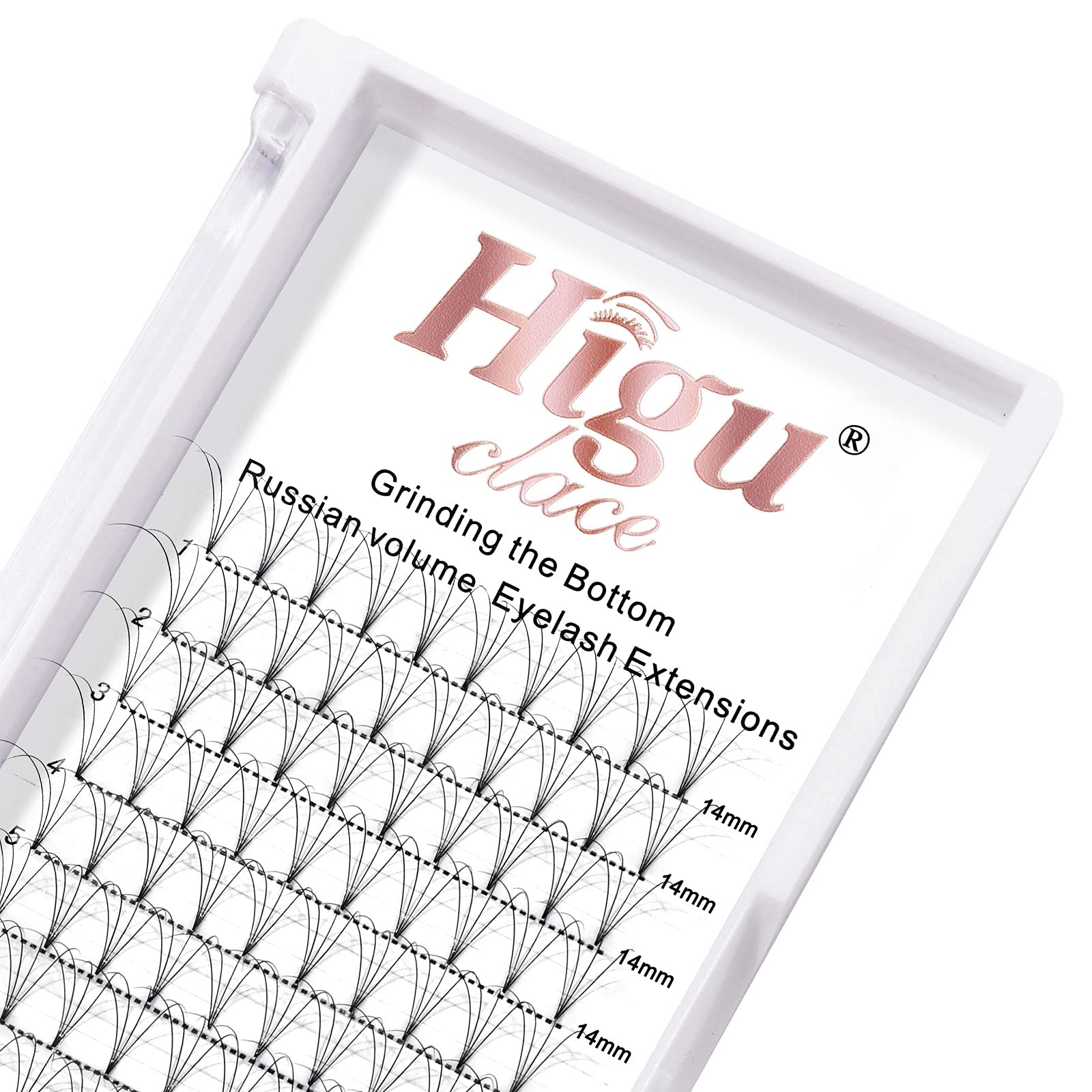 Premade Fans Volume Eyelash Extensions 3D|4D|5D|6D 0.07/0.10mm Curl C/D 8mm~18mm 4D 0.07 D 14mm Short Stem Russian Premade Lash Extension Fans (4D 0.07 D 14mm)