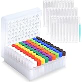100pcs 2ml vials with caps Plastic Cryogenic Test Tubes with caps lab cryovial Tube Container cryovials with 30pcs 3ML Droppe