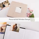 Vienrose Photo Album 200 Pockets 6x4 Linen Cover Khaki with Memo Spaces view 5