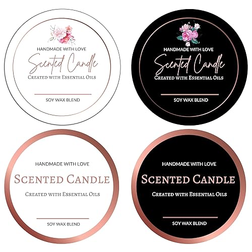 Mobiusea Creation Candle Label Roll 2 Inch I 300pcs Rose Gold Labels