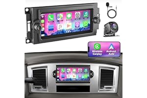 B4U Car Radio Stereo for Dodge Ram 1500/2500/3500 (2006-2008), Dodge Durango (2005-2008), Chrysler 300 Touring/300C/300M (2005-2007), Jeep Grand Cherokee (2005-2009) – Android 12 2GB + 32GB CarPlay Screen