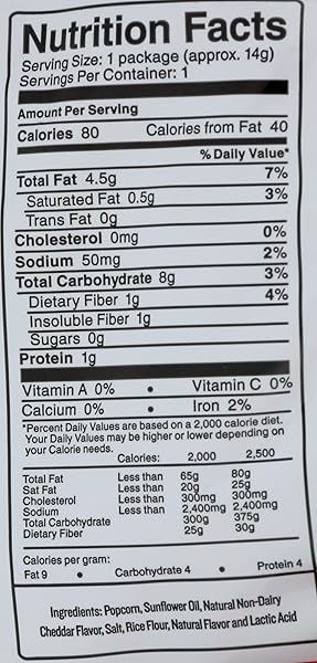 SKINNY POP WHITE CHEDDAR POPCORN, 0.5 OZ