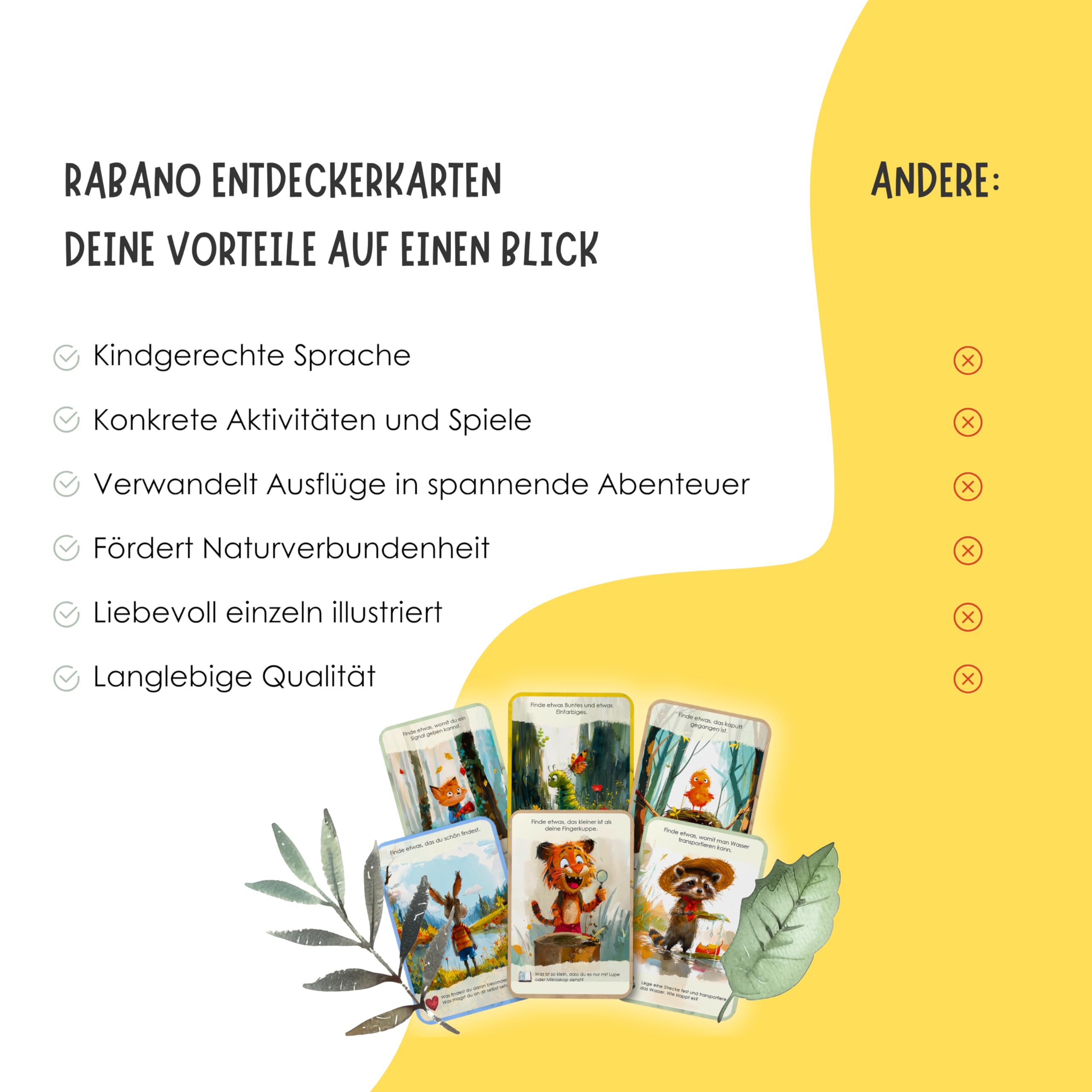 50 Entdeckerkarten für Kinder – Outdoor Schatzsuche und Natur entdecken I Spannendes Suchspiel I Lernspiel & Geschenk für Mädchen und Junge I Spiele ab 4, 5, 6, 7, 8 Jahre 8