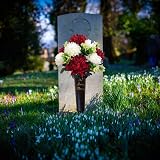 Caliko Set of 2 In Loving Memory Grave Vases with Spikes Black view 5