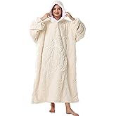 Wearable Blanket Hoodie for Women and Men, Soft Pumpkin Hooded Blanket for Home Lounge