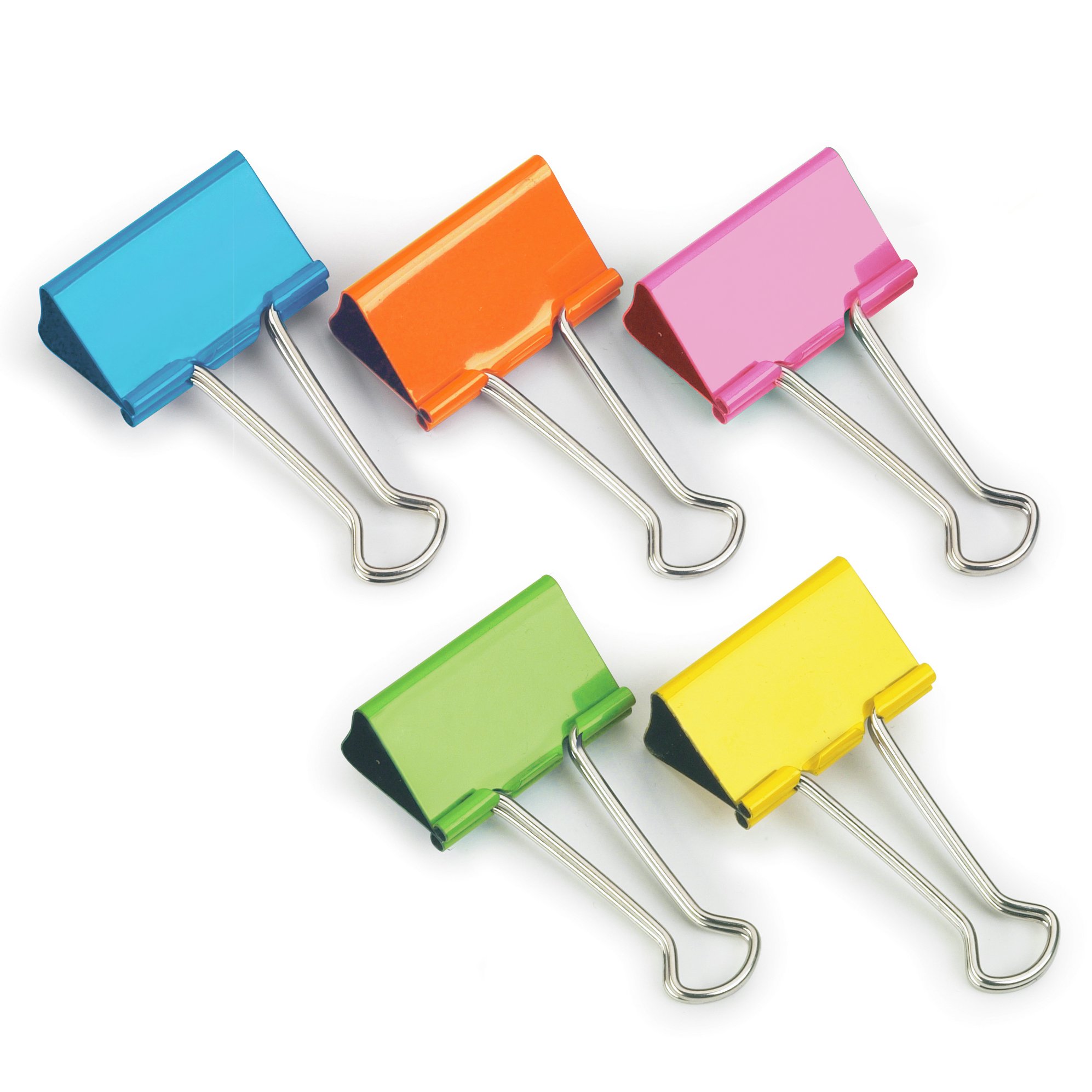 Rapesco FBC41COL 41 mm Foldback Clips, Assorted Colours, Pack of 10