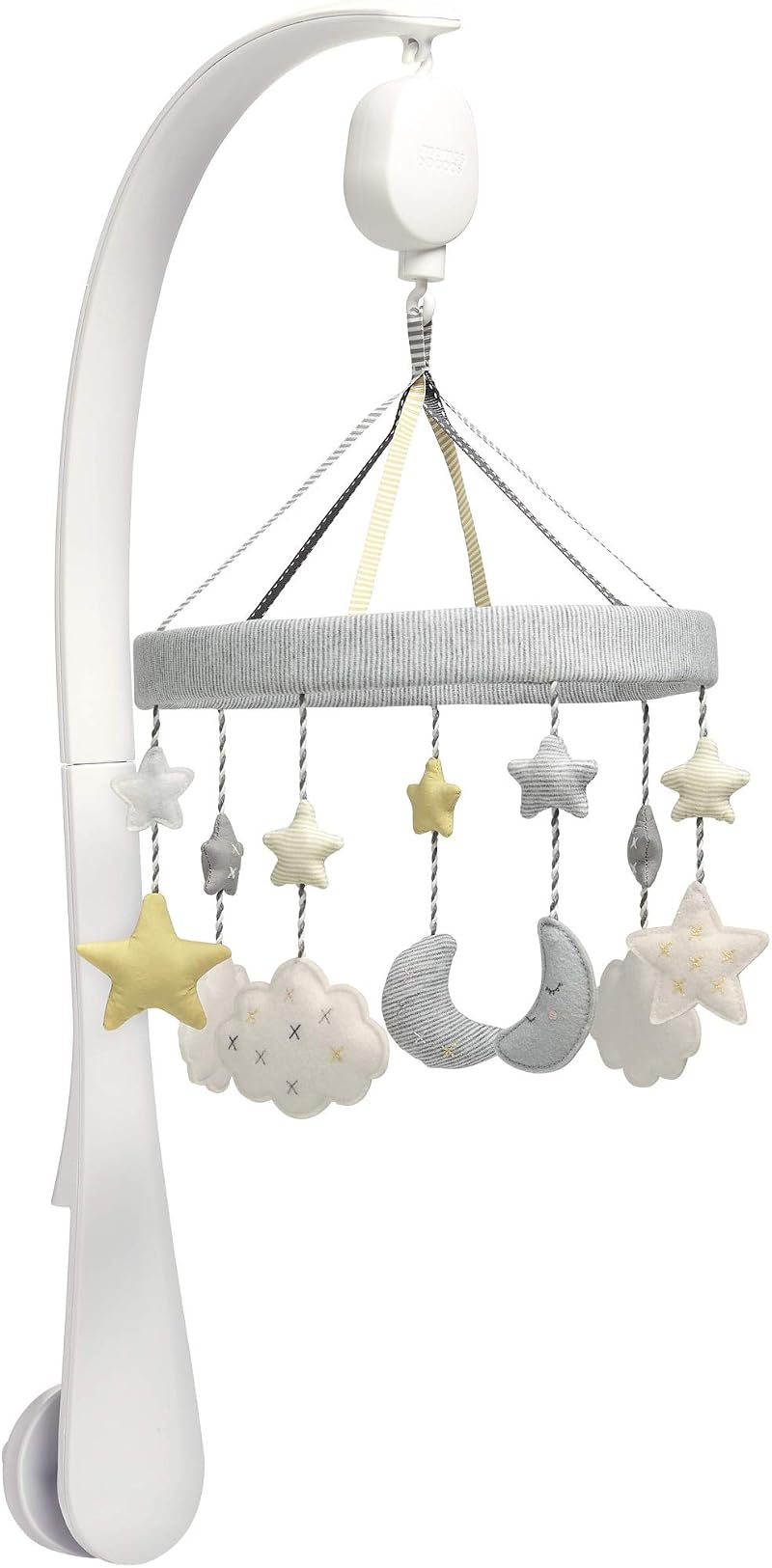 Mamas & Papas Welcome To The World Musical Cot Mobile White Cloud Stars