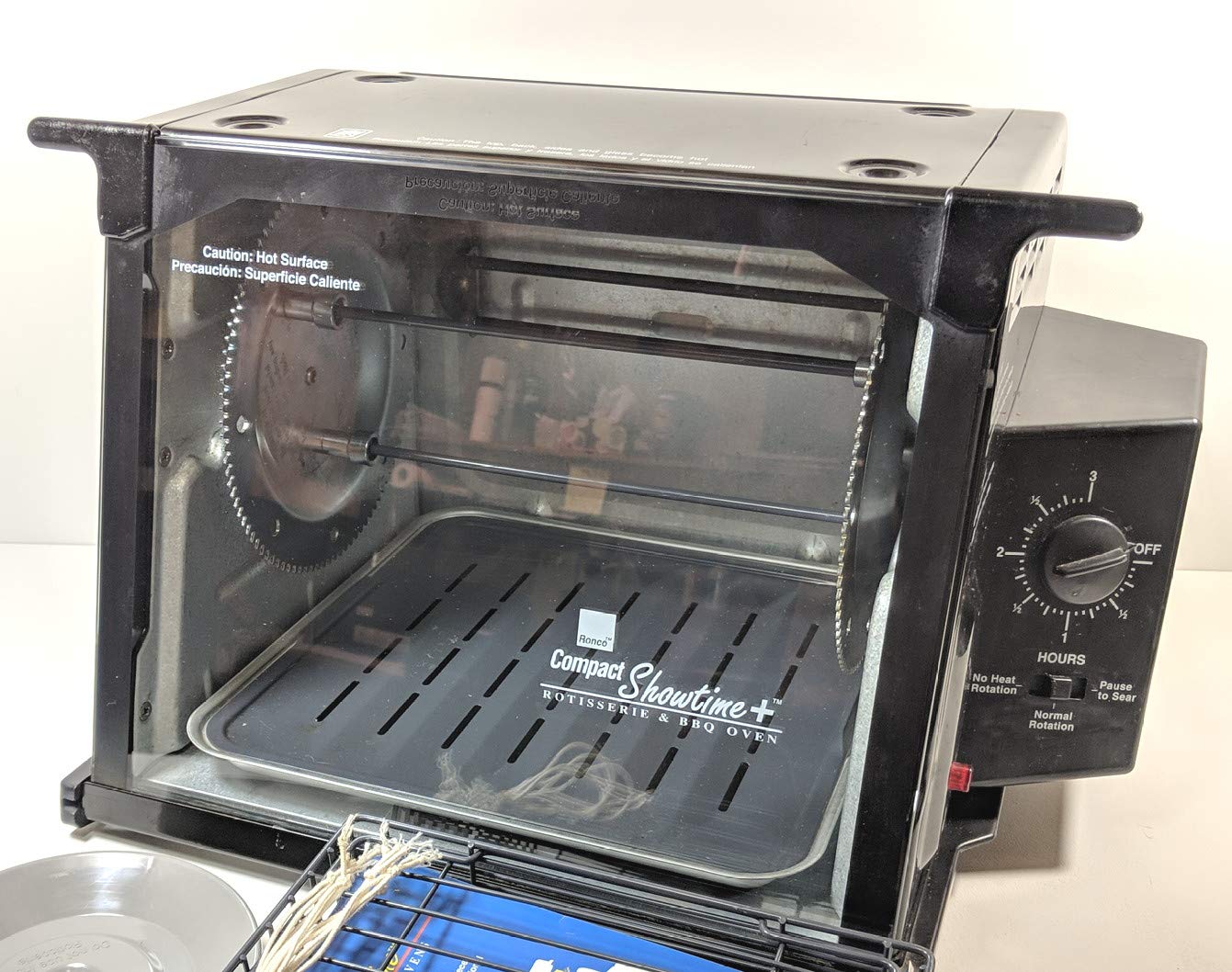 Ronco Showtime Jr. Model 2500 Black Rotisserie BBQ Oven. NEW No Box