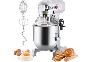 EUKER 15QT Commercial Food Mixer, Professional Large Stand Mixer With 3-Speed Adjustable, 600W Heavy Duty Electric Dough Mixer for Restaurant Industrial Grade, Steel Bowl, Dough Hooks