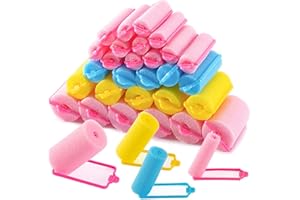MAQIHAN 36PCS Foam Hair Rollers - Sponge Rollers for Hair Heatless Hair Curler for Short/Long Hair Sleep rolos para cabello J