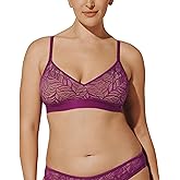 ThirdLove Feather Lace Bralette for Women, Wireless, Adjustable Straps, Convertible X-Back, Removable Cups, Back Closure