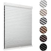 MYshade Custom Cordless Blackout Cellular Shades for Windows, Honeycomb Window Shades with Thermal Insulation, Child &amp; Pet Safe Room Darkening Shade, Easy Install, Custom Size, White