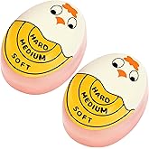 FOREV Egg Timers for Hard Boiled Eggs Timer, Yellow 2pcs | BPA-Free, Color Changing Tells When Eggs are Ready