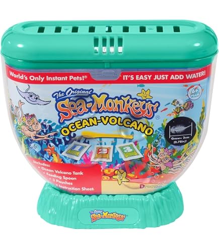 Sea Monkeys Magic Castle – Acuario De Juguete Con Huevos De Camarón De Salmuera, Kit STEM Para Niños De 5+ Años, Primera Mascota Viva